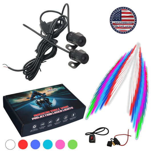 America Eagle Wing Laser Projection LED Lights for Motorcycle