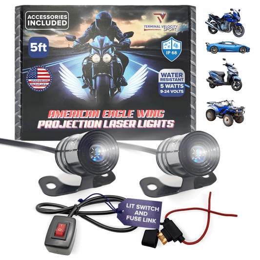 American Eagle Wing Projection Laser LED Motorcycle Lights